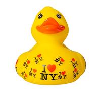 Producto oficial de New York City Souvenir 10 cm de goma amarilla (I Heart New York Rubber Duck)