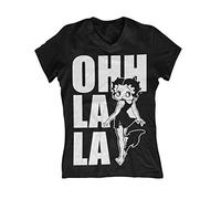 Producto Oficial personalizada Betty Boop - Ohh là Girly V - Camiseta de cuello negro Medium