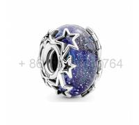 Producto serie galaxia brillante, plata 925, con cuentas, para mujer