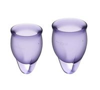 Producto sexual de la marca Satisfyer: copa menstrual, Feel Confident copa menstrual Lila
