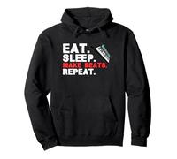 Productor Musical Comer Dormir Hacer Que los ritmos repitan el Estilo de Vida Sudadera con Capucha