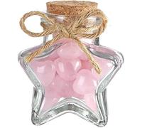 Productos calientes botella de corazón de cristal rosa que cura para regalos o venta-botella estrella