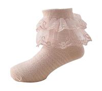 Productos de Categoría Calcetines paraNiños Pequeños - Encaje Ondulado Puños Con Volantes Para Niñas Pequeñas Sin Repetir Palabras (PK2, 4-6 Years) #21