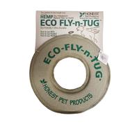 Productos de mascotas honestos Eco-Fly-N-Tug Dog Frisbee-Hecho a mano en EE. UU. Con lienzo de camo natural y lana-Eco-frisbee Dog Toy & Tug of War