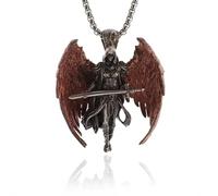 Productos de niñas 925 STERLING SIGLE GUARDIAN ALA CISCADO CISCADO PIEDO ARCHÁNGELO SANTO GABRIEL PALADIN CLETLACIÓN Men y mujeres Joyas de Amuleto Cristiano - Collar de guardia, Collar para niñas,