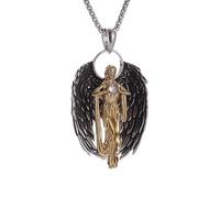 Productos de niñas 925 STERLING SIGLE GUARDIAN ALA CISCADO CISCADO PIEDO ARCHÁNGELO SANTO GABRIEL PALADIN CLETLACIÓN Men y mujeres Joyas de Amuleto Cristiano - Collar de guardia, Collar para niñas,