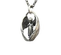 Productos de niñas 925 STERLING SIGLE GUARDIAN ALA CISCADO CISCADO PIEDO ARCHÁNGELO SANTO GABRIEL PALADIN CLETLACIÓN Men y mujeres Joyas de Amuleto Cristiano - Collar de guardia, Collar para niñas,