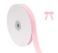 Productos Divertidos Cinta de Terciopelo navideña para Envolver Adornos para árboles de Navidad, 5/8 Pulgadas de Ancho, 10 Yardas en Total, Tela Fina para Invitaciones de Boda (K, 914x1.5cm)