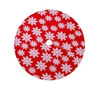Productos Divertidos Falda de árbol de Navidad con Copos de Nieve en Jacquard, Delantal Inferior para árbol de Navidad, Suministros de decoración para Fiestas navideñas (A, 120cm)