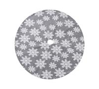 Productos Divertidos Falda de árbol de Navidad con Copos de Nieve en Jacquard, Delantal Inferior para árbol de Navidad, Suministros de decoración para Fiestas navideñas (D, 90cm)