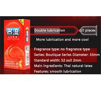 Productos eróticos para adultos - condón de la celebridad del hilo de la partícula del condón,doublelubrication10pieces