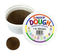 Productos Hygloss Play Dough, masa de modelar segura y no t?xica para manualidades, aprender y jugar, sin perfume, 1 lb, marr?n