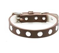 Productos para Mascotas Collar de Cuero para Perros pequeños Correa Suave para el Cuello Accesorios para Perros, Azul, S-marrón-L