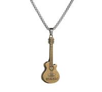 Productos para niñas 925 Collar de Rock and Roll de Plata esterlina para Mujeres y Hombres, Collar de violín de Hip Hop Colgante de Guitarra de Guitarra de Guitar