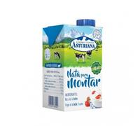Productos Refrigerados - Nata Líquida Central Lechera Asturiana para Cocinar y Montar (200ml, 500ml, 1L) Tradicional, Sin Lactosa y Sin Gluten (1 CAJA, Nata para Montar 500ml)