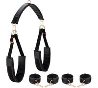 Productos Sexuales Bdsm Para Adultos,Ataduras De Cuello A Muslos/Piernas,Juegos De Bondage Erótico,Esposas,Esposas De Tobillo,Juguetes Sexuales Para Mujeres,Parejas,Negro,Talla Única