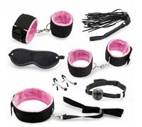 Productos Sexuales Sm Para Adultos,Juguetes Sexuales Para Mujeres,Kits Bdsm,Artículos De Bondage,Cuerda,Látigo,Juegos Eróticos,Esposas,Juguetes Para Adultos,Collar,Mordaza,Rosa,Negro,Talla Única
