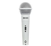 PROEL Eikon DM800WH - Micrófono dinámico para voz, canto y karaoke, color blanco + cable Cannon XLR 3P macho a Cannon XLR 3F hembra de 4,5 m, negro (Eikon DM800WH)