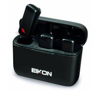 PROEL Eikon Twinstream - Micrófono inalámbrico doble profesional para transmisión en vivo, grabación de vídeo blog, enseñanza de vídeo y entrevistas, para smartphone, color negro