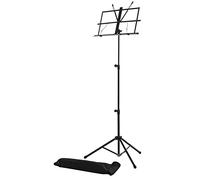 Proel RSM295 - Atril musical para partituras musicales, plegable de 3 secciones y bolsa de transporte, color negro mate