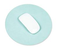 ProElife Alfombrilla de ratón de piel sintética de 220 mm, redonda, impermeable, bordes cosidos, alfombrilla de ratón para el hogar, oficina, computadora, portátil, con cable, inalámbrico, Bluetooth