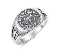 PROESS Memento Mori Anillo de calavera de plata de ley 925 Anillo del árbol de la vida Memento Mori Joyería Regalo para hombres mujeres Unsex Aniversario (Talla 9/10/11), 11, Plata de ley