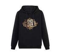 Prof·Slow Path of Exile Game Logo Hoody Unisex Ptinted Hoodies Long Sleeve Men's Hooded with Pocket Black, Negro , M