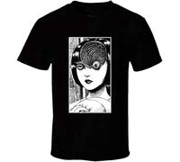 Prof·Slow Uzumaki Junji Ito - Camiseta de manga corta unisex con cuello redondo y manga corta, Negro, XL