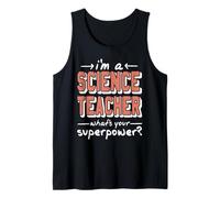 Profe de Ciencias Superpoder Chistoso Docente Camiseta sin Mangas