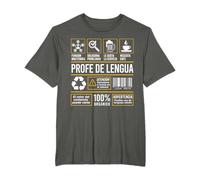 Profe De Lengua Función Multitarea Necesita Café Camiseta