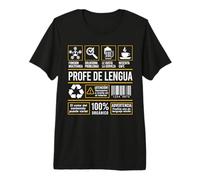 Profe De Lengua Función Multitarea Necesita Café Camiseta Premium