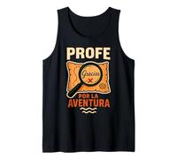 Profe Gracias por La Aventura Regalo Profes Profesor Ju Camiseta sin Mangas