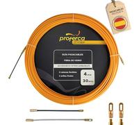 PROFERCA Guia Pasacables Profesional de 4mm y 30 Metros de fibra de vidrio reforzada | Terminales Intercambiables | Especial jardines y Techos