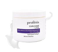 PROFESIA Mascarilla para cabello rizado con colágeno hidrolizado, mascarilla profesional hidratante y antiencrespamiento para rizos definidos, elásticos, suaves y luminosos, 500 ml