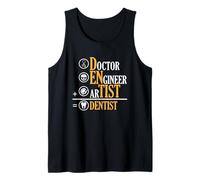 Profesión Dental Odontología Médico Ingeniero Artista Dentista Camiseta sin Mangas