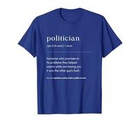 Profesión Político Trabajo Camiseta, Hombre, Azul Real, M
