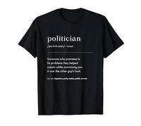 Profesión Político Trabajo Camiseta, Hombre, Negro, M