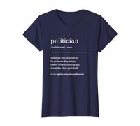 Profesión Político Trabajo Camiseta, Mujer, Azul Marino, XXL