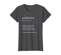 Profesión Político Trabajo Camiseta, Mujer, Jaspeado Oscuro, S
