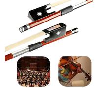 Profesional 4/arco de 4 de ébano violín Arbor crin de caballo blanco violín arco