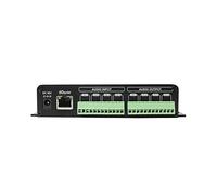 Profesional 4 en 4 salida Dante audio transmisor/convertidor de soporte 12VDC o fuente de alimentación POE para la dirección pública del sistema pa (12VDC)
