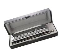 Profesional Armónica Armónica Cromática Plateada, 12 Agujeros, 48 tonos, Armónicas Redondas Con Caja De Resina Y Tela