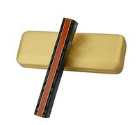 Profesional Armónica Armónica Trémolo Negra De 22 Agujeros, Cañas De Bronce Fósforo, Llave C, Placa Gruesa, Instrumento De Arpa (Color : G Key)