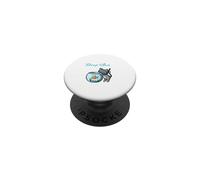 Profesional buceador de Aguas Profundas Gato Gatito con pecera PopSockets PopGrip Adhesivo