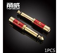 Profesional Combinación perfecta Yong Wei 6.5 grande de dos núcleos a RCA hembra 6.35 a Lotus head RCA hembra de audio amplificador de potencia adaptador adaptador Calidad superior (Color : Red)
