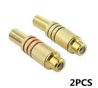 Profesional Conector madre de soldadura RCA enchapada en oro Perfect Match Cabeza de Lotus Línea AV línea de extensión de loto para acoplamiento de audio y video hembra Calidad superior
