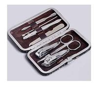 Profesional Cortaúñas Clavo Clippers hogar Brown Conjunto, Damas de uñas Clippers Conjunto, simple clavo Clippers Conjunto, herramientas de cuidado adulto con Caja de empaquetado Set de Manicura