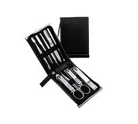 Profesional Cortaúñas Conjunto de 9 piezas de acero de alto carbono Clippers de uñas Conjunto de manicura portátil Conjunto Decoración de la decoración Cuidado del pie Belleza Set Cuidado de uñas con