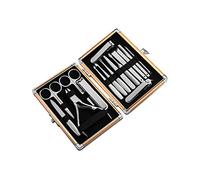 Profesional Cortaúñas Conjunto de clipper de uñas de 16 piezas Pedicura profesional Sistema de uñas de acero inoxidable Herramienta de belleza Juego de belleza con estuche de transporte Unisex Set de