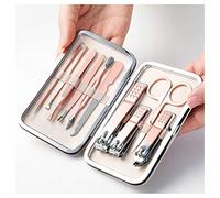 Profesional Cortaúñas Un adulto de uñas de acero inoxidable Clippers Conjunto rosa del arte del clavo del sistema de herramienta cortauñas Cortauñas sistema de herramienta de pedicura Set de Manicura